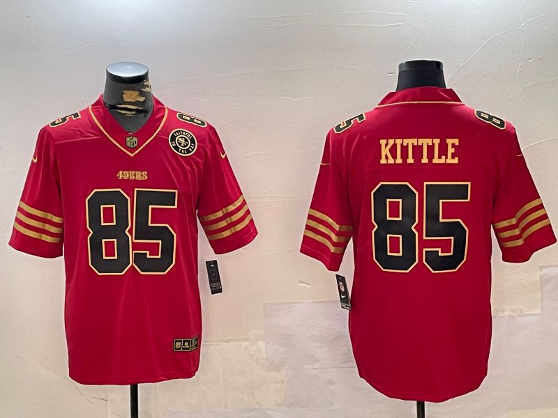 Men San Francisco 49ers #85 Kittle Red Gold 2024 Nike Limited NFL Jersey style 12302->san francisco 49ers->NFL Jersey